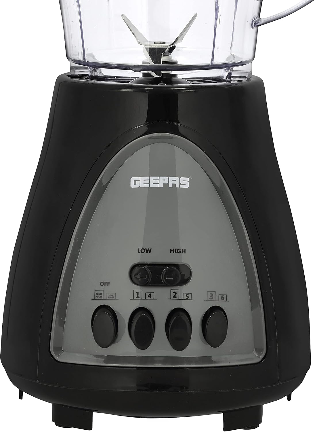 Geepas 3 In 1 Blender 400W GSB44034 Stainless Steel Cutting Blades Six Speed