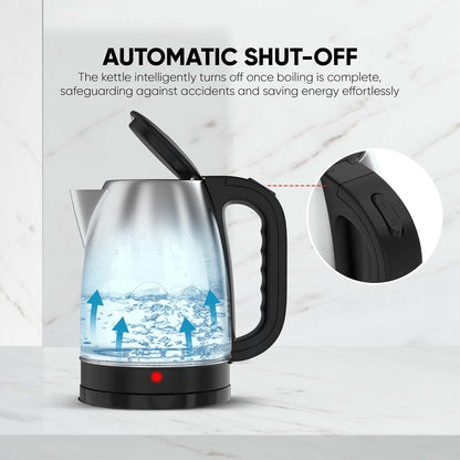 Nikai NK420A Stainless Steel Electric Kettle, 1.7L, 2200W
