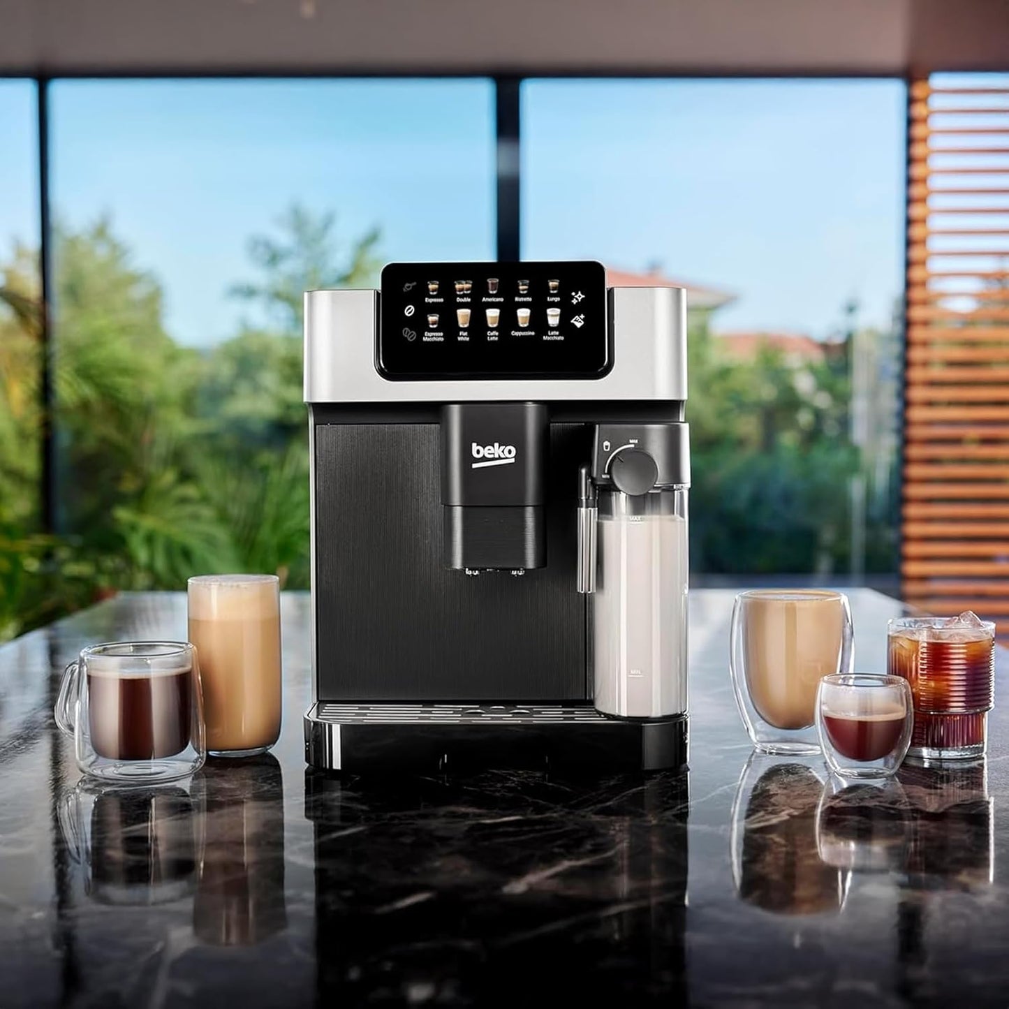 Beko CaffeExperto CEG7304X Bean to Cup Fully Automatic Espresso Machine, Integrated Milk Jug