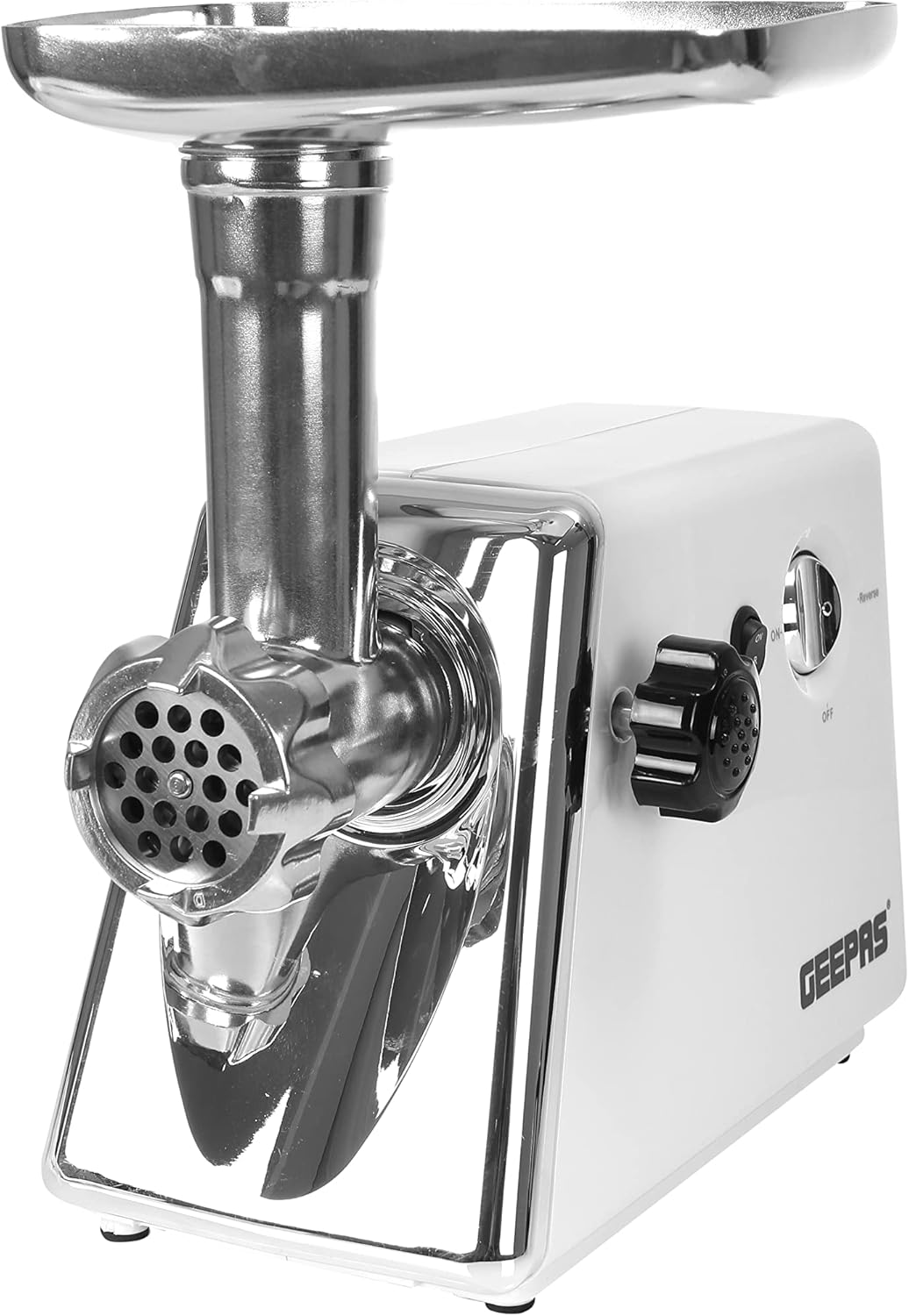 Geepas GMG746 1200W Meat Grinder - Stainless Steel Blade, Reverse Function