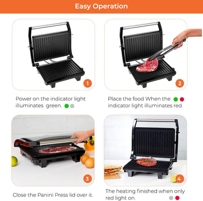 Geepas Stainless Steel Grill Maker GGM5394