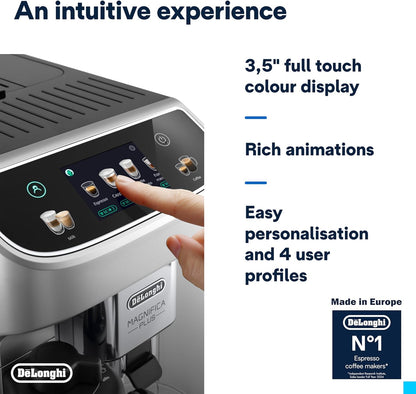 De'Longhi Magnifica Plus ECAM322.70.SB dispensing coffee
