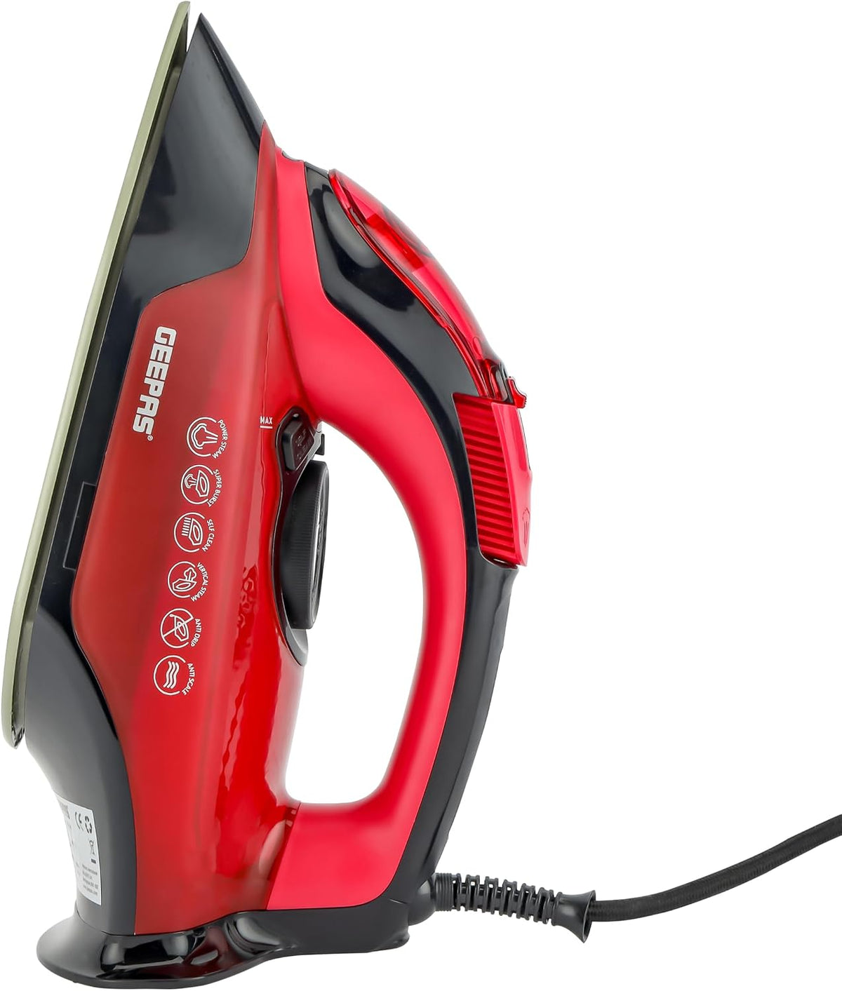 Geepas 3100W Ceramic Steam Iron 350 ml Capacity GSI24026