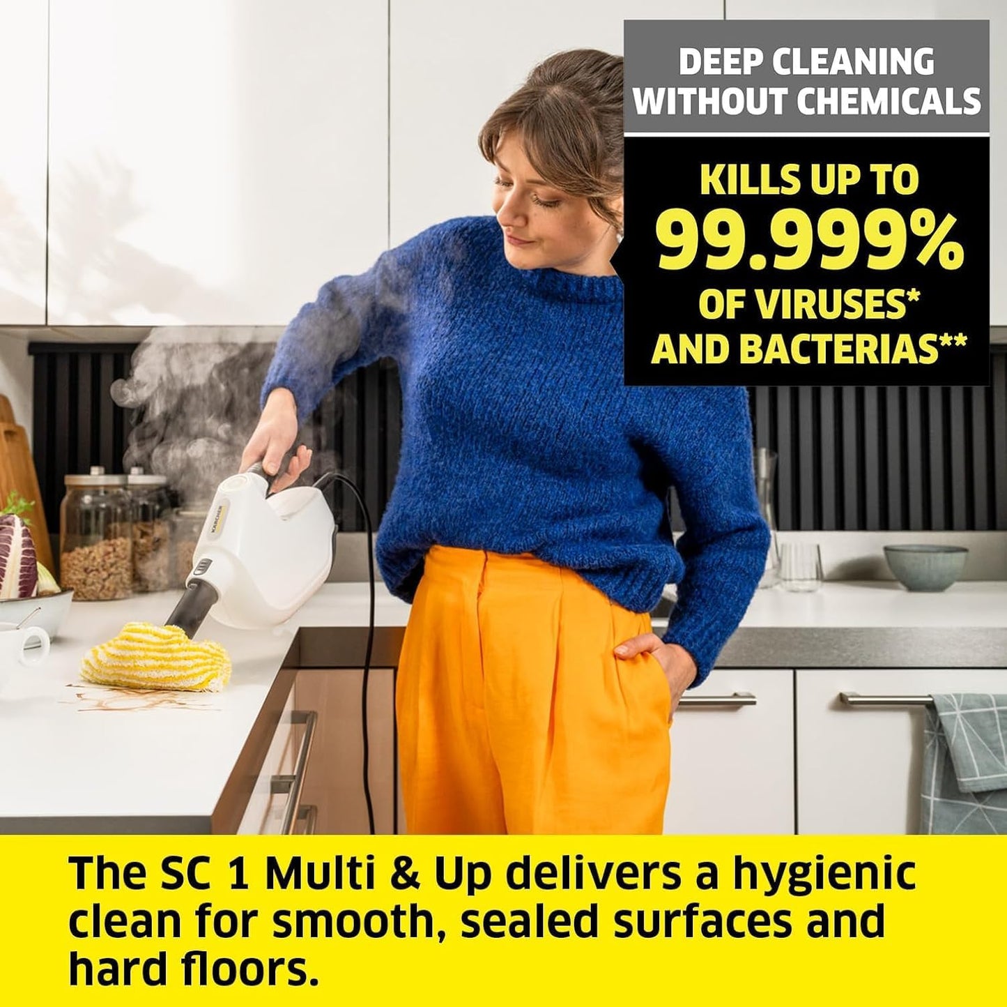 Karcher SC 1 Multi & Up Handheld Steam Cleaner Floor Kit