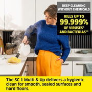 منظف البخار المحمول Karcher SC 1 Multi & Up مع مجموعة تنظيف الأرضيات