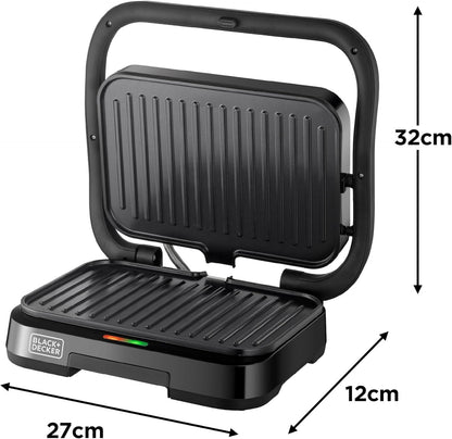 BLACK+DECKER Electric Panini Grill Sandwich Maker PCG1300-B5