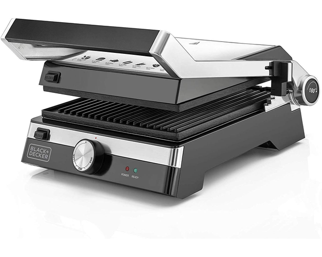 Black+Decker CG2000-B5 2000W Family Health Grill - 180° Contact Grill
