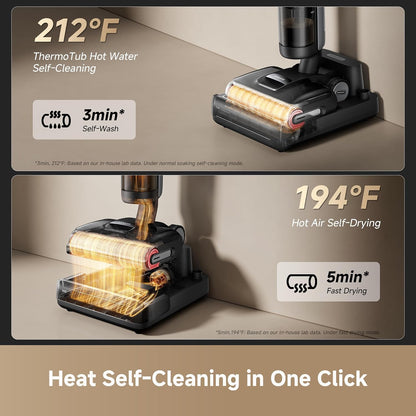 DREAME H15 Pro CarpetFlex Cordless Vacuum Mop, Wet Dry Vacuum Cleaner with Dual Brushes for Hard Floors & Carpet