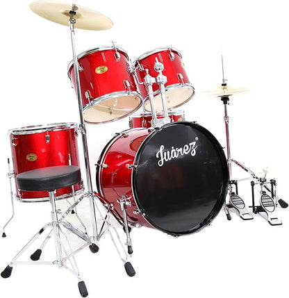 JUAREZ Obra Full Size 5-Piece Adult Acoustic Drum Set JRD500/BK