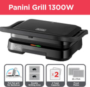BLACK+DECKER Electric Panini Grill Sandwich Maker PCG1300-B5