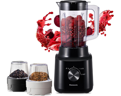 Panasonic 450w motor blender, curved stainless steel blade for smooth blending MX-CP3121