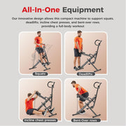 Sunny Health & Fitness Row-N-Ride Plus Squat Assist Machine NO. 077PLUS