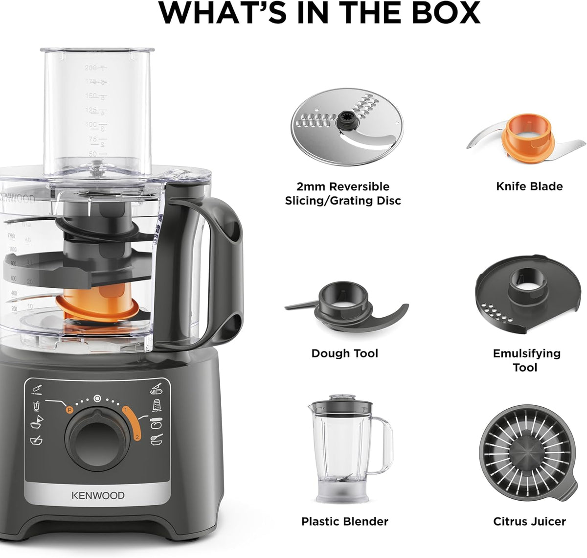 Kenwood MultiPro Compact Food Processor & Blender FDP31.270GY