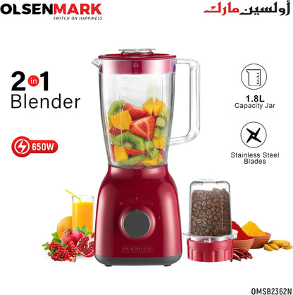 Olsenmark 2-in-1 Juicer Blender Chopper Set OMSB2362N