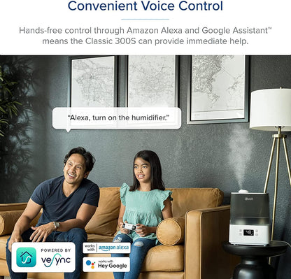 Levoit Classic 300S Ultrasonic Smart Humidifier - 6L Top-Fill, App Control