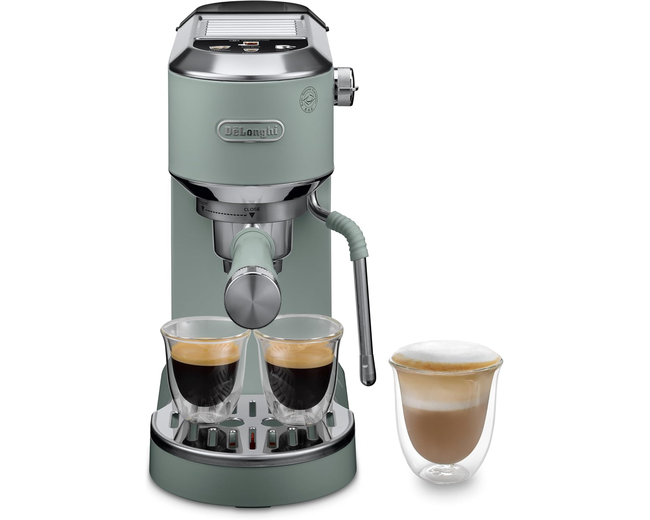 De'Longhi Dedica Duo EC890.GR, Barista Coffee Machine with Pump, Espresso and Cold Brew