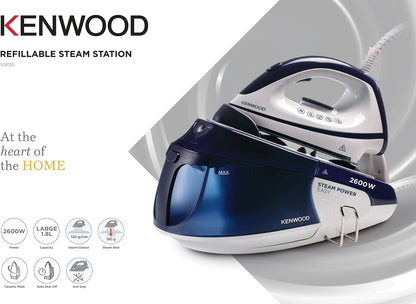 KENWOOD Steam Iron Steam Station 2600W with 1.8L Water Tank SSP20