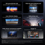 Xiaomi 75 Inch S Pro Mini LED 2026, Smart TV, 4K QD-Mini LED 144Hz Google TV