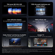 Xiaomi 75 Inch S Pro Mini LED 2026, Smart TV, 4K QD-Mini LED 144Hz Google TV