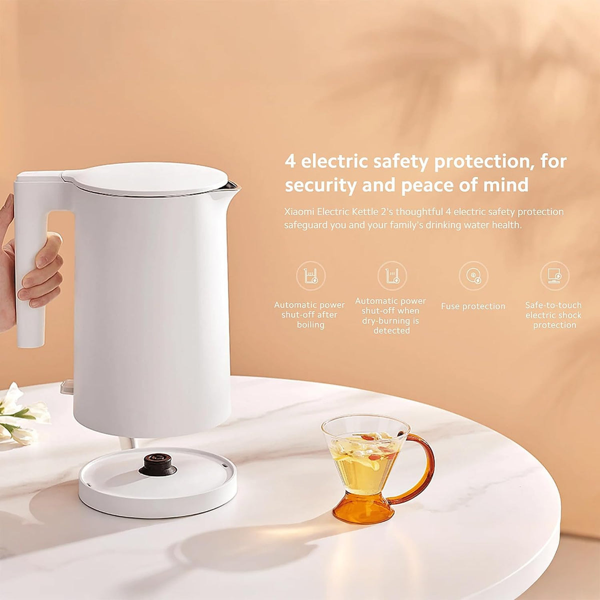Xiaomi Electric Kettle 2 1.7L BPA Free Stainless Steel Electric Kettle MJDSHO4YM