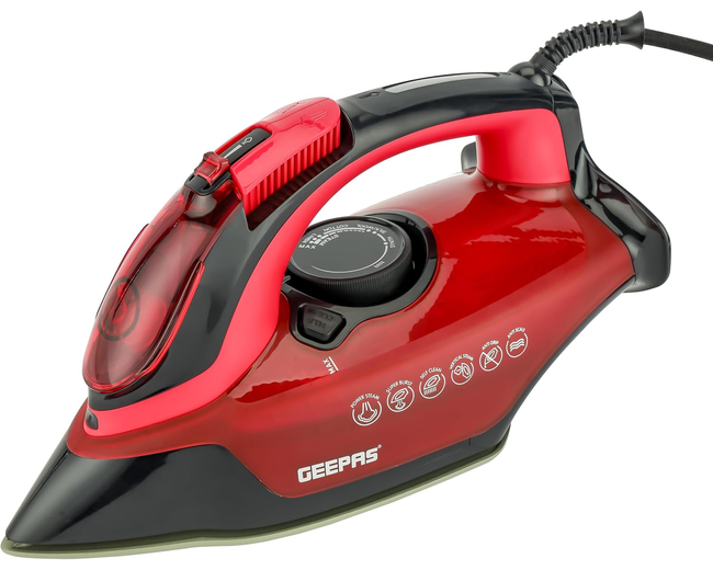 Geepas 3100W Ceramic Steam Iron 350 ml Capacity GSI24026