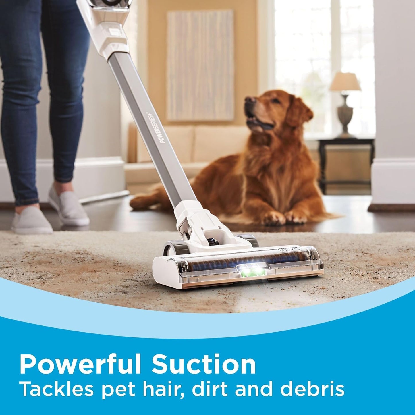 BLACK+DECKER POWERSERIES 16V MAX Cordless Stick Vacuum LED Floor Lights  BHFEA420
