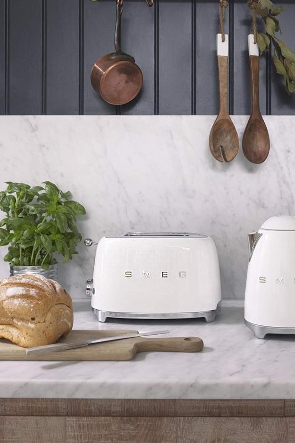 Smeg TSF01CREU 2-Slice Retro Toaster - Cream, 950W