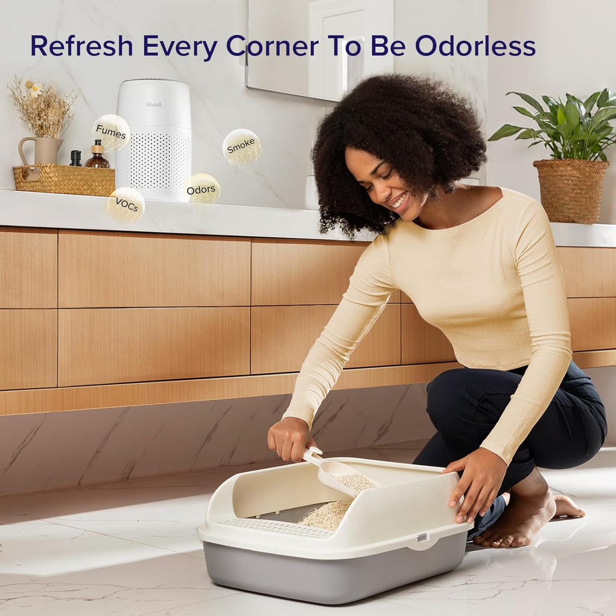 Levoit Core Mini-P Air Purifier LAP-C161 3-in-1 Filter Cleaner with Fragrance Sponge