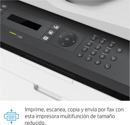 HP Laser MFP 137fnw printer angle view
