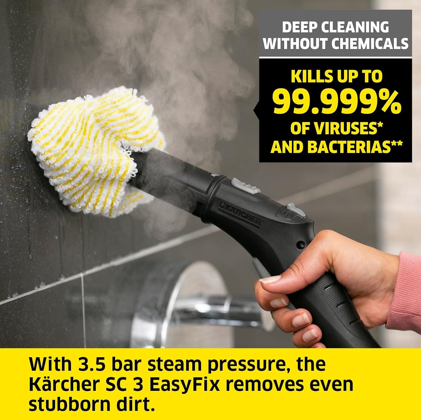 Karcher SC 3 EasyFix Steam Cleaner 1900W Fast Heat-Up