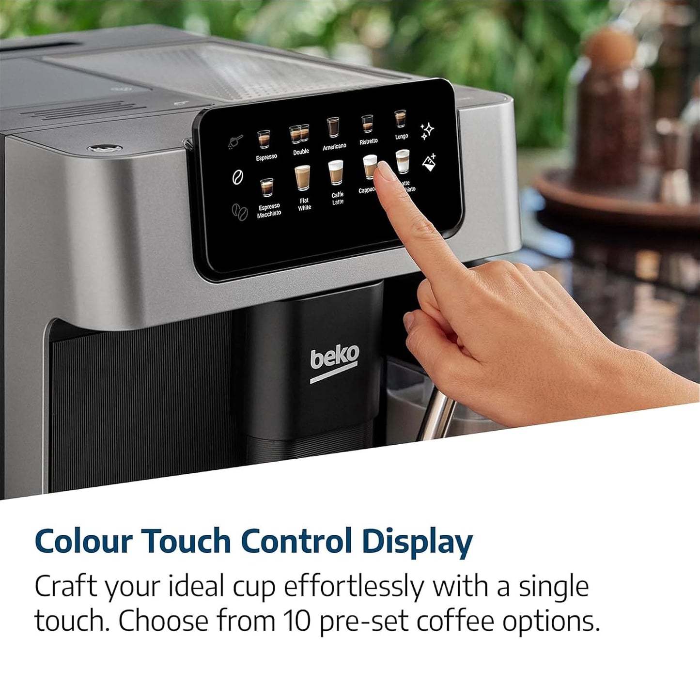Beko CaffeExperto CEG7304X Bean to Cup Fully Automatic Espresso Machine, Integrated Milk Jug