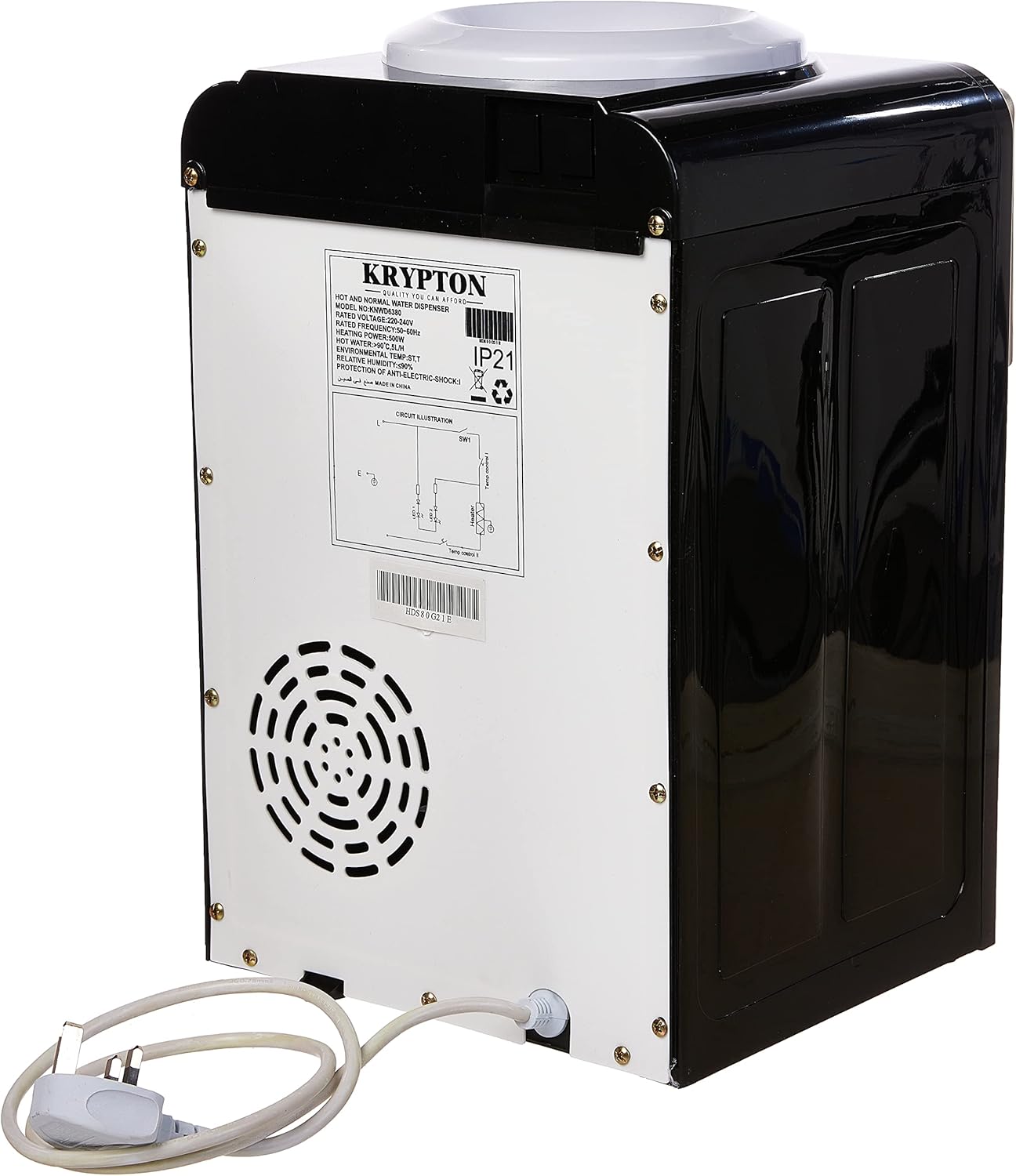 Krypton KNWD6380 Hot & Normal Water Dispenser - Top Loading