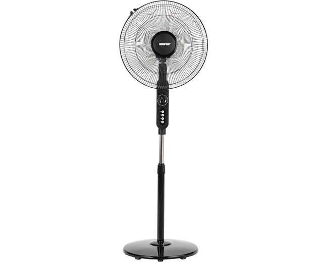 Geepas 16" Stand Fan 60W 3 Speed 5 Leaf Blade Adjustable Height & Tilt GF9489N