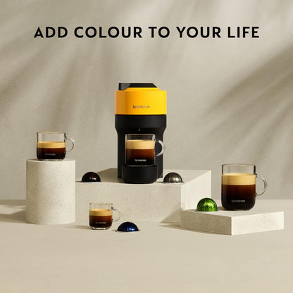 Nespresso Vertuo Pop Capsule Coffee Machine - Yellow