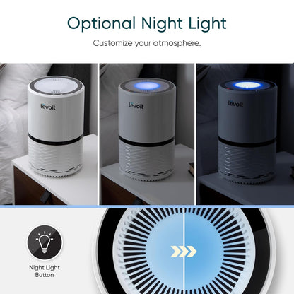 Levoit LV-H132 Personal True HEPA Air Purifier - Compact 3-Stage Filtration for Bedroom