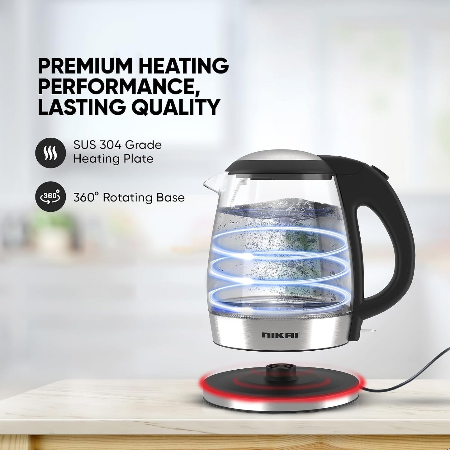 Nikai Electric Glass Kettle NK303G
