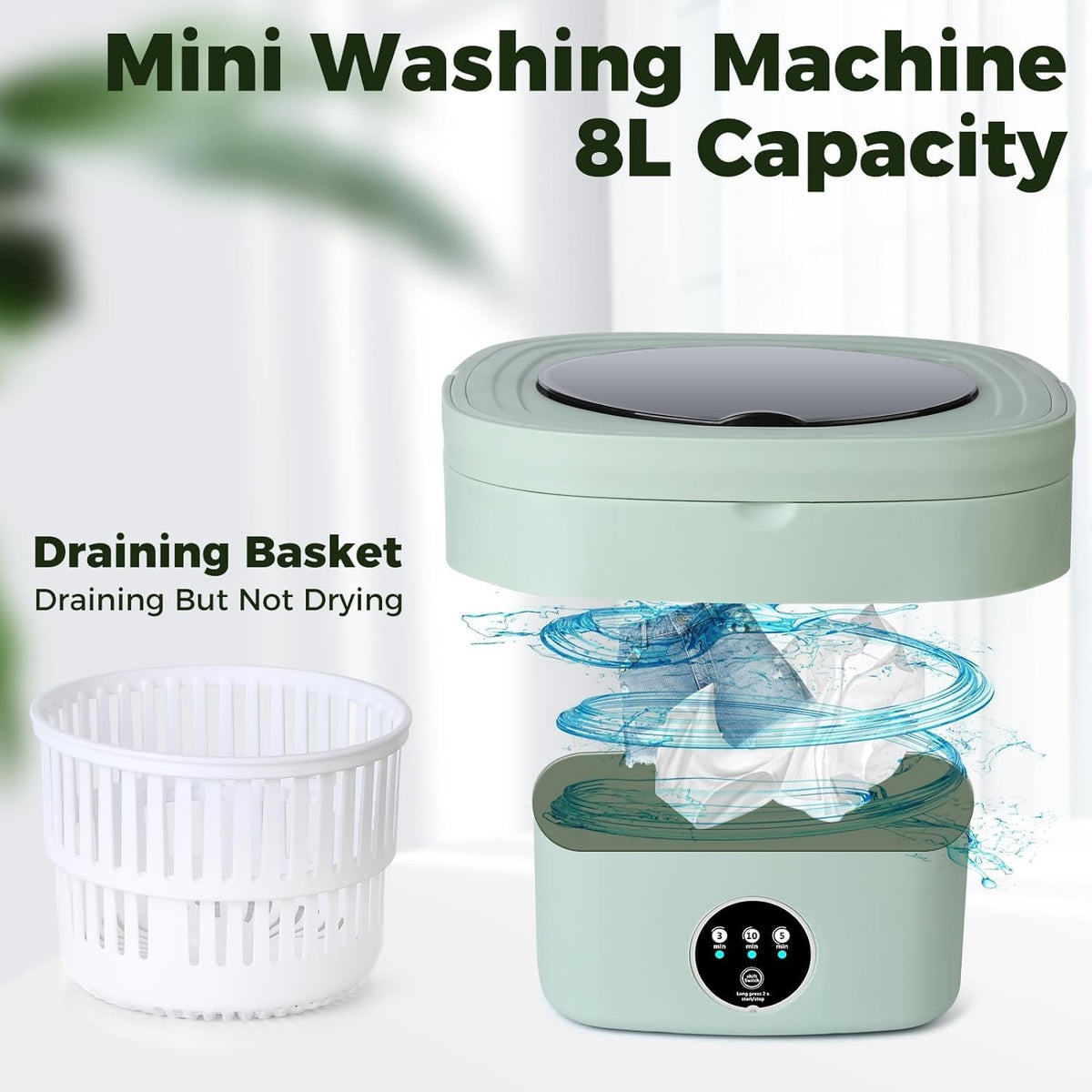 8L Foldable Mini Washing Machine FP-8806