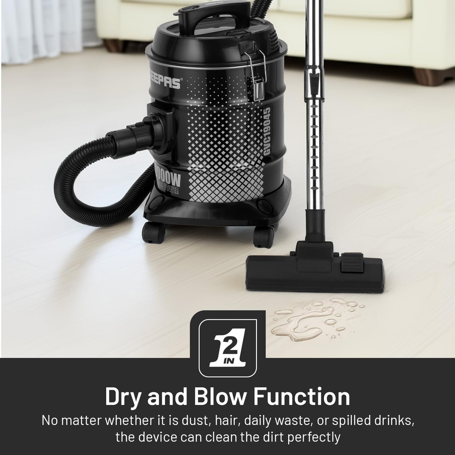 Geepas 2-in-1 Blow and Dry Vacuum Cleaner GVC19045