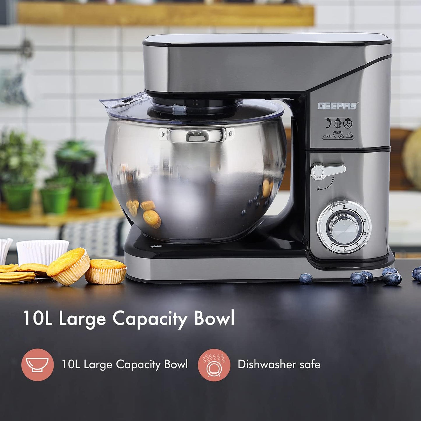 Geepas GSM43041 10L Kitchen Machine Stand Mixer