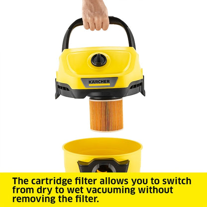 Karcher WD 3 vacuum being used for car interior cleaning