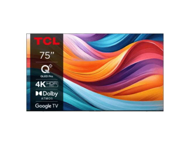 TCL 75 Inch Game Master 3.0 TV featuring immersive 4k Qled Display and smooth gaming performance.