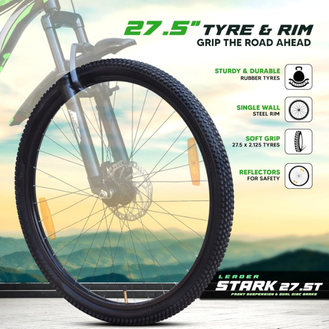 Leader Spyder Mountain Bike, Single Speed, 27.5 Inch Wheel Size for Men 27.5T