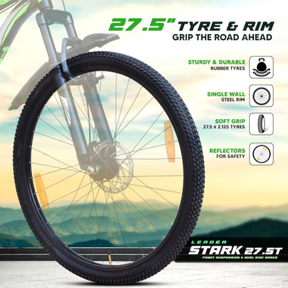 Leader Spyder Mountain Bike, Single Speed, 27.5 Inch Wheel Size for Men 27.5T