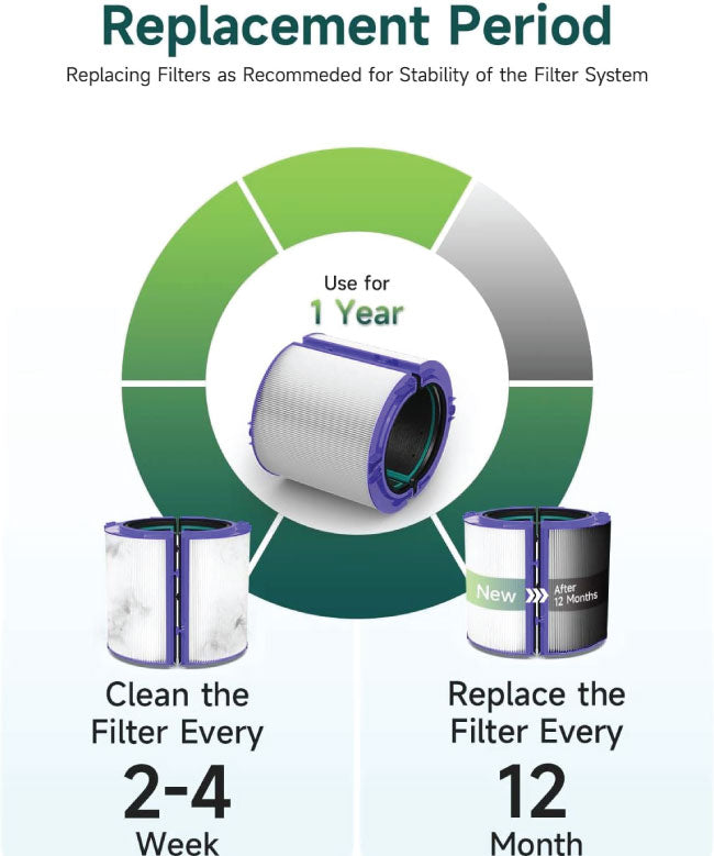 Future Way True HEPA Filter Replacement for Dyson TP04/HP04/DP04 Air Purifier, 360 Combi Glass Carbon Filter