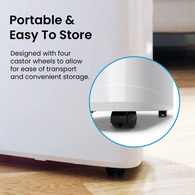 Pro Breeze 20L/Day Compressor Dehumidifier, Continuous Drainage, 24h Timer & Auto Defrost, Mould Remover & Moisture Absorber for Home Bathroom