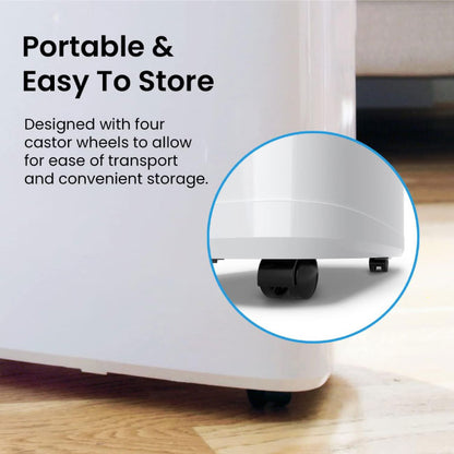 Pro Breeze 20L/Day Compressor Dehumidifier, Continuous Drainage, 24h Timer & Auto Defrost, Mould Remover & Moisture Absorber for Home Bathroom