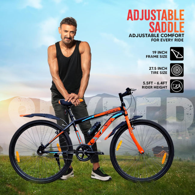 Leader Spyder Mountain Bike, Single Speed, 27.5 Inch Wheel Size for Men 27.5T