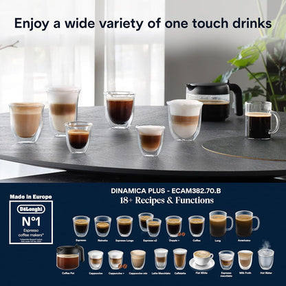 De'Longhi Dinamica Plus ECAM382.70.B Automatic Coffee Machine