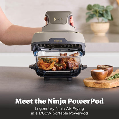 Ninja Crispi 4-in-1 Portable Glass Air Fryer Cooking System 1700W FN101UKST