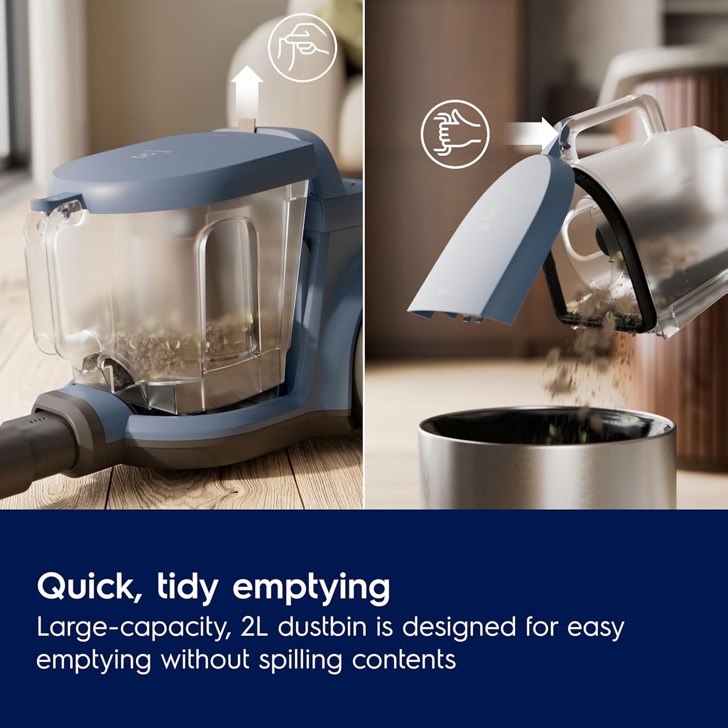Electrolux Canister Bagless Vacuum Cleaner – 2000W, 4-Stage Filtration EC412DB